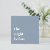 Invitation Répétition Mariage de type bleu Dusty (Debout devant)