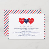 Invitation Répétition Mariage des Coeurs d'Amérique (Devant / Derrière)