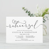 Invitation Répétition mariage et dîner, minimaliste moderne (Debout devant)