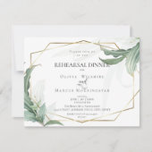 Invitation Répétition mariage | Feuilles tropicaux modernes e (Devant)