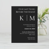 Invitation Répétition mariage - noir et blanc - (Debout devant)