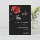 Invitation Répétition mariage-Simple Rouge Rose- (Debout devant)