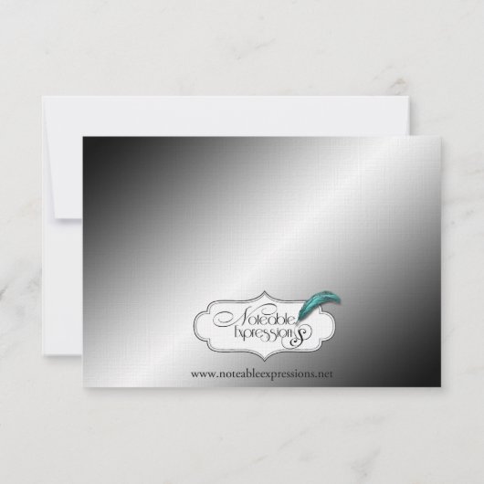 Invitation Répétition snob de mariage d'art déco (Dos)