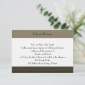 Invitation Répétition snob de mariage d'art déco (Debout devant)