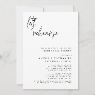 Invitation Répétons la veille du mariage
