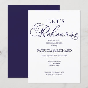 Invitation Répetons le dîner de répétition de mariage