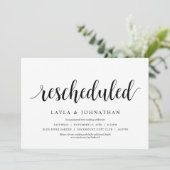 Invitation Replanifié, Mariage Modifier la date (Debout devant)