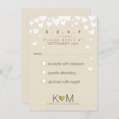 Invitation répondre, répondre rsvp élégant, romantique mariag (Devant / Derrière)