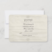 Invitation Répondre roses blanches et anneaux (Dos)