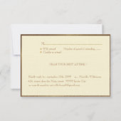 Invitation Répondre SVP, Gatsby le Magnifique, or sur ivoire (Dos)