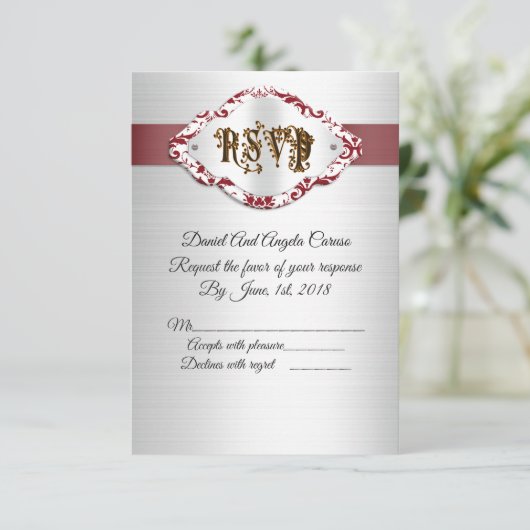 Invitation Réponse 50e anniversaire de mariage (Debout devant)