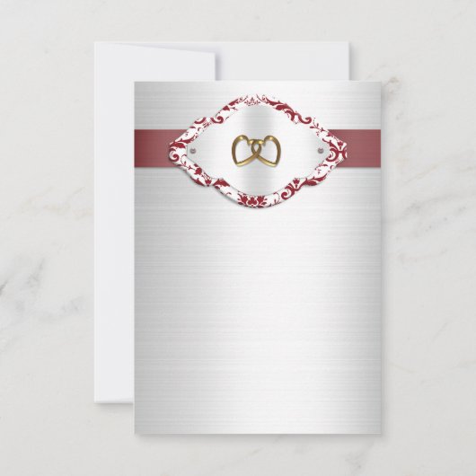 Invitation Réponse 50e anniversaire de mariage (Dos)