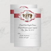 Invitation Réponse à la 50e anniversaire de mariage (Devant / Derrière)