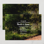 Invitation Réponse à la Mariage Florale de Sentier Rustique F (Devant / Derrière)