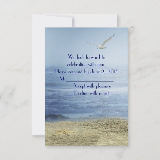 Invitation Réponse à la plage tropicale (Devant)