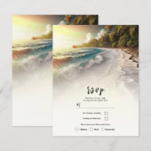 Invitation Réponse à la réception de mariage rustique sur la  (Devant / Derrière)