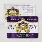 Invitation Réponse à la Royale Féerie avec demande de chanson (Devant / Derrière)