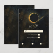 Invitation Réponse à un mariage céleste sous l'éclipse de pou (Devant / Derrière)