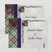 Invitation Réponse Annonce de Mariage Anderson Tartan (Devant / Derrière)