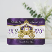 Invitation Réponse au conte de fées royal avec demande de cha (Debout devant)