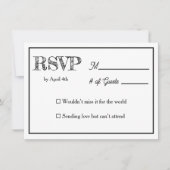 Invitation Réponse au mariage & Choix de repas (Devant)