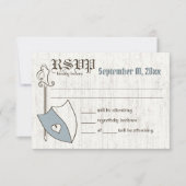 Invitation Réponse aux armes Mariages Renaissance (Devant)