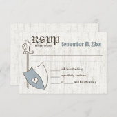 Invitation Réponse aux armes Mariages Renaissance (Devant / Derrière)