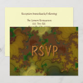 Invitation Réponse Camo fractale RSVP (Devant / Derrière)