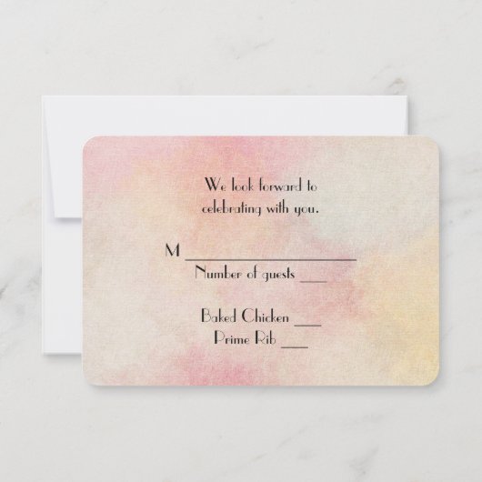 Invitation Réponse de bouquet floral de mariage (Dos)