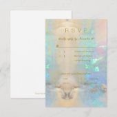 Invitation Réponse de célébration de mariage avec pierre préc (Devant / Derrière)