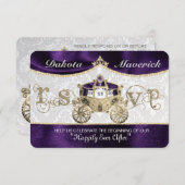 Invitation Réponse de Conte de Fées Royal (Devant / Derrière)