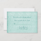 Invitation Réponse de dentelle et de damas (Devant)