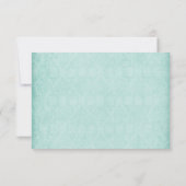 Invitation Réponse de dentelle et de damas (Dos)