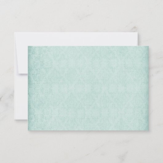 Invitation Réponse de dentelle et de damas (Dos)