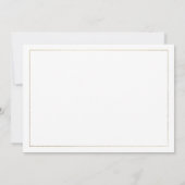 Invitation Réponse de luxe chic or blanc dentelle florale (Dos)