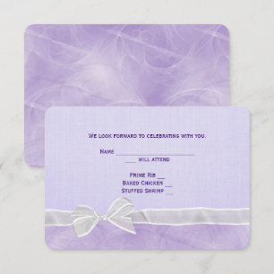 Invitation Réponse de mariage à l'arc blanc