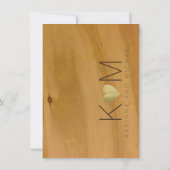 Invitation réponse de mariage aux grains de bois rustiques (Dos)