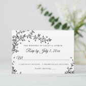 Invitation Réponse de mariage Charme de la forêt (Debout devant)