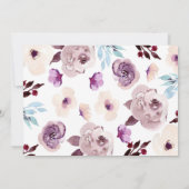 Invitation Réponse de mariage de jardin aquarelle (Dos)