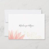 Invitation Réponse de mariage de jardin rose Daisy Love (Dos)