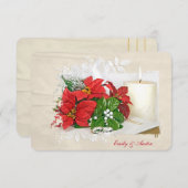 Invitation Réponse de mariage de vacances de Noël (Devant / Derrière)