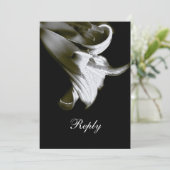 Invitation Réponse de mariage Elegant Lily (Debout devant)