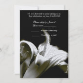 Invitation Réponse de mariage Elegant Lily (Dos)