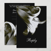 Invitation Réponse de mariage Elegant Lily (Devant / Derrière)