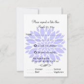 Invitation Réponse de mariage élégante avec éclat floral lava (Dos)