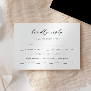Invitation Réponse de Mariage en Écriture Élégante Moderne