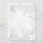 Invitation Réponse de Mariage Flocon de Neige Branches d'Hive (Dos)