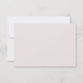 Invitation Réponse de mariage floral chic rustique avec des r (Dos)