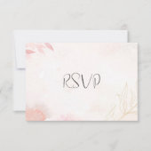 Invitation Réponse de mariage florale aquarelle douce (Devant)
