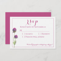 Réponse de mariage florale aquarelle rose de fleur